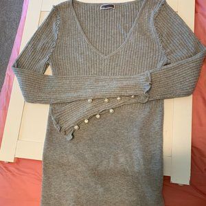 Chelsea 28 Cashmere Blend Sweater with Faux Pear Buttons at Wrist